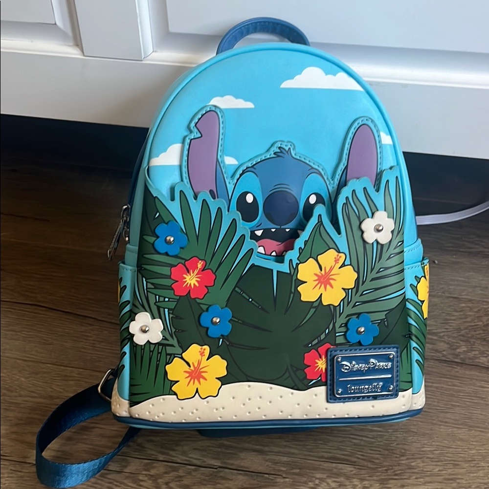 Loungefly Stitch Kids Backpack - Blue and Green